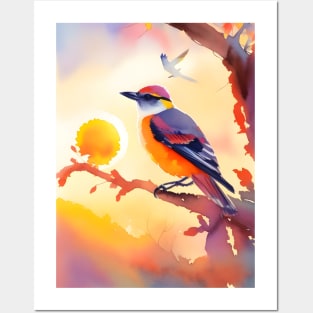 Bird In Sun Posters and Art